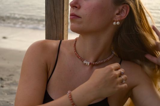 Collier Totem « Orange Sunburn »
